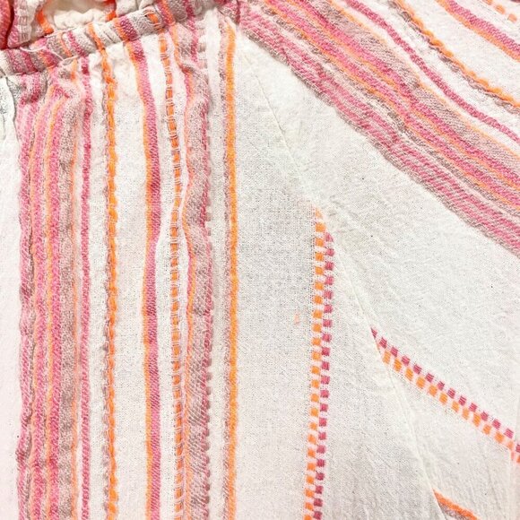 Sofia Made in Italy Hansel Cotton Embroidered Bristol Orange Dress One Size Fits - Picture 5 of 6